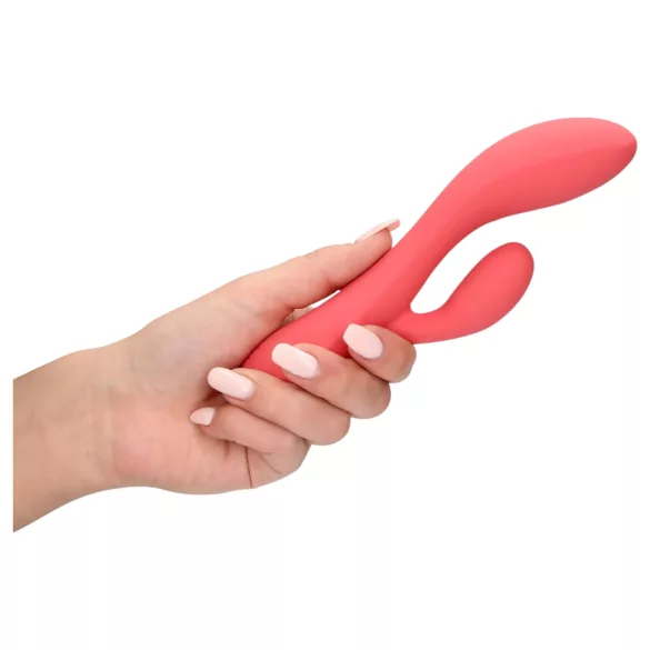 Loveline - vodootporni vibrator sa masažnom rukom (roze)
