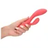 Loveline - vodootporni vibrator sa masažnom rukom (roze)