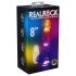 REALROCK - jarko svetleći vibrator sa testisima - 20cm
