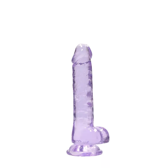REALROCK - providni realistični dildo - ljubičasti (17cm)