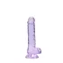 REALROCK - providni realistični dildo - ljubičasti (17cm)