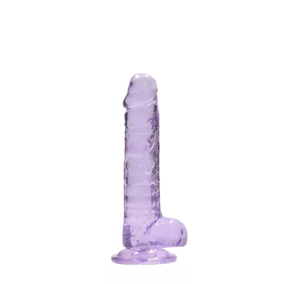 REALROCK - providni realistični dildo - ljubičasti (17cm)