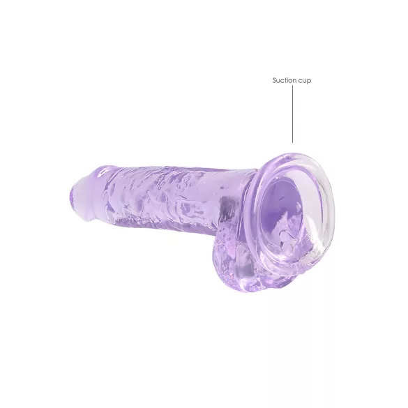 REALROCK - providni realistični dildo - ljubičasti (17cm)