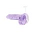 REALROCK - providni realistični dildo - ljubičasti (17cm)