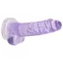 REALROCK - providni realistični dildo - ljubičasti (17cm)
