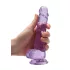 REALROCK - providni realistični dildo - ljubičasti (17cm)
