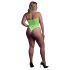 Ouch! - Body s fosforescentnim trakama (neon zelena) - XL-4XL