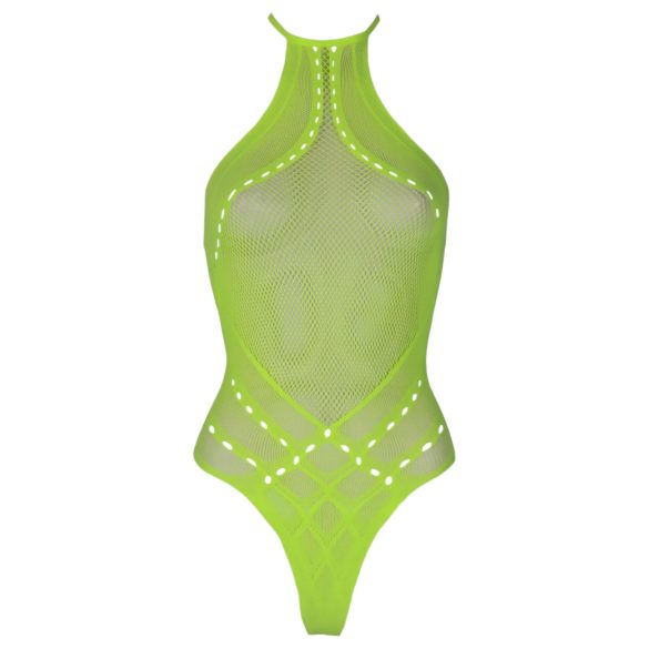 Ouch! - Body s fosforescentnim trakama (neon zelena) - XL-4XL