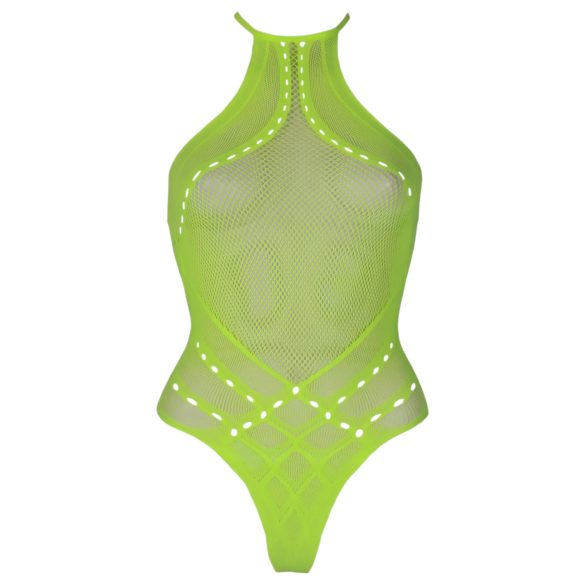 Ouch! - Body s fosforescentnim trakama (neon zelena) - XL-4XL