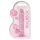 REALROCK - prozirni realistični dildo - roze (17cm)