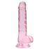REALROCK - prozirni realistični dildo - roze (17cm)