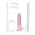 REALROCK - prozirni realistični dildo - roze (17cm)