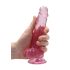 REALROCK - prozirni realistični dildo - roze (17cm)