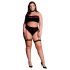 Le Désir Plus Size - Komplet donjeg veša od 3 dela - crna (XL-4XL)