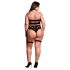 Le Désir Plus Size - Komplet donjeg veša od 3 dela - crna (XL-4XL)