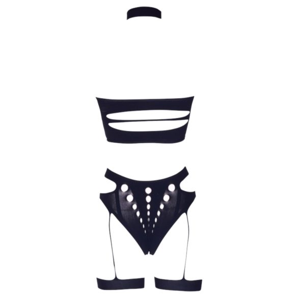 Le Désir Plus Size - Komplet donjeg veša od 3 dela - crna (XL-4XL)