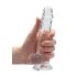 REALROCK - providljivi realistični dildo - prozirni (17cm)