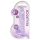 REALROCK - prozirni realističan dildo - ljubičasti (19 cm)