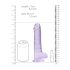 REALROCK - prozirni realističan dildo - ljubičasti (19 cm)