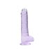 REALROCK - prozirni realističan dildo - ljubičasti (19 cm)