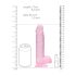 REALROCK - providni realistični dildo - roze (19cm)
