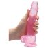 REALROCK - providni realistični dildo - roze (19cm)