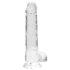 REALROCK - prozirni realistični dildo - providan (19 cm)