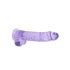 REALROCK - prozirni realistični dildo - ljubičasti (22 cm)