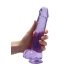 REALROCK - prozirni realistični dildo - ljubičasti (22 cm)