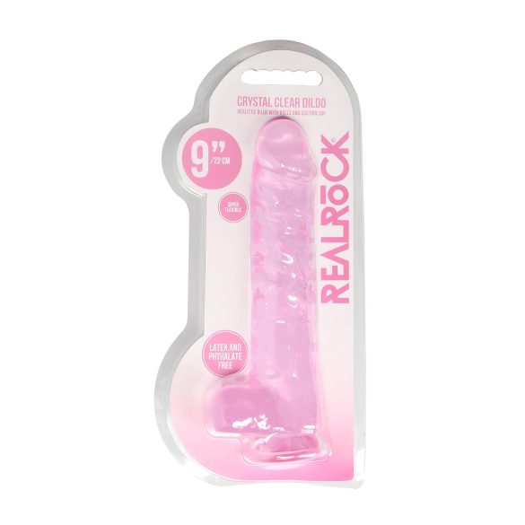 REALROCK - Prozirni Realistični Dildo - Roze (22cm)