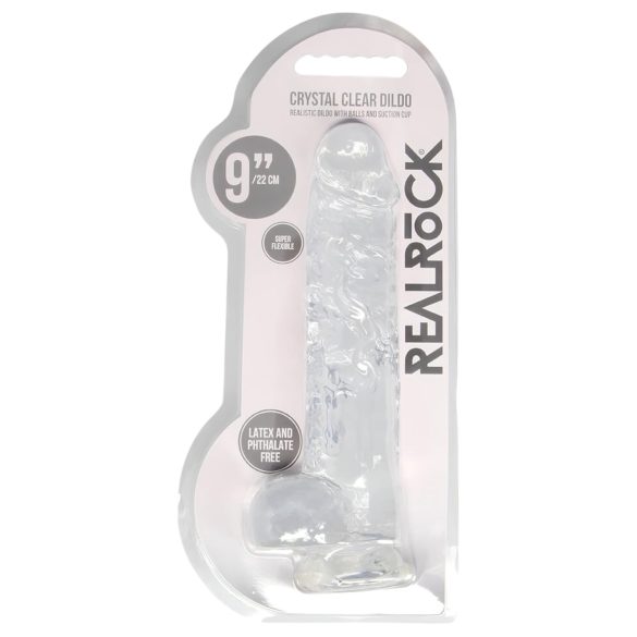 REALROCK - Providni realistični dildo - providni (22cm)