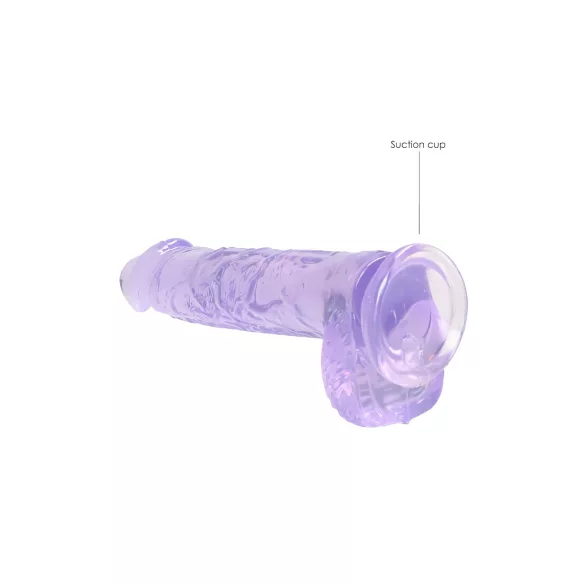 REALROCK - providni realistični dildo - ljubičasti (15cm)