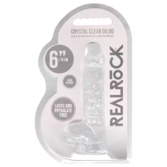 REALROCK - providni realistični dildo - providan (15cm)