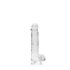 REALROCK - providni realistični dildo - providan (15cm)