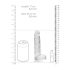 REALROCK - providni realistični dildo - providan (15cm)