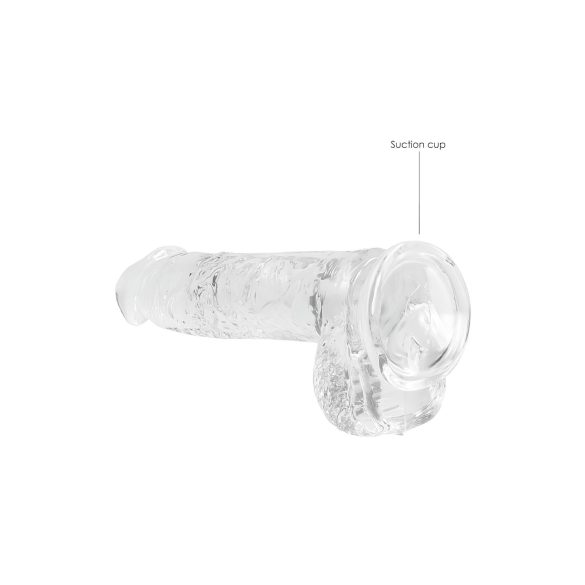REALROCK - providni realistični dildo - providan (15cm)