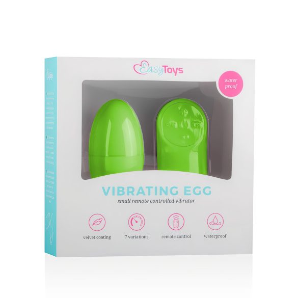 Easytoys - Zeleni vibrirajući jaje sa 7 ritmova i daljinskim upravljačem