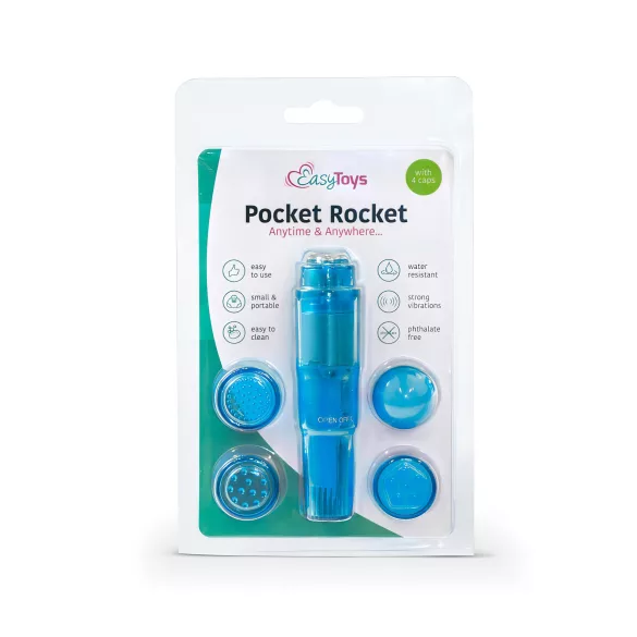 Easytoys Pocket Rocket - vibratorski set - plavi (5 delova)