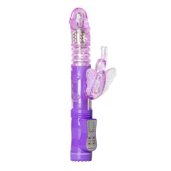 Easytoys Butterfly - ротирајући и потисни вибратор (љубичасти)