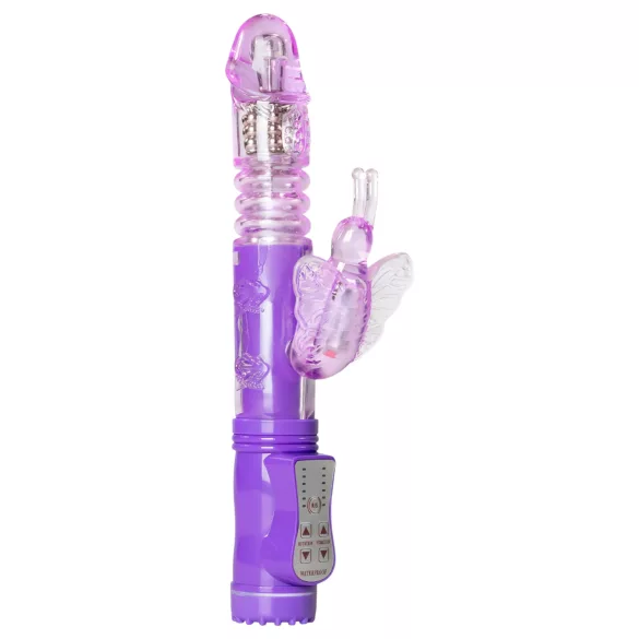 Easytoys Butterfly - ротирајући и потисни вибратор (љубичасти)