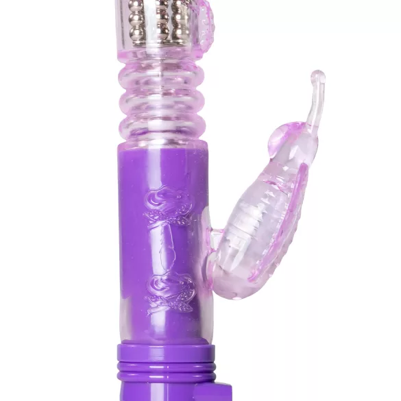 Easytoys Butterfly - ротирајући и потисни вибратор (љубичасти)