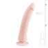 Easytoys - Dildo od 100% silikona sa vakumom (21cm) - prirodna boja