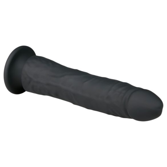 Easytoys - crni silikonski dildo sa vakuum osloncem (21 cm)