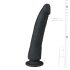 Easytoys - crni silikonski dildo sa vakuum osloncem (21 cm)