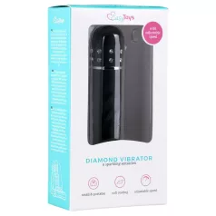 Easytoys Diamond Twirled - uvijeni vibrator (crni)