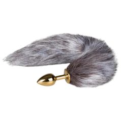   Easytoys Fox NO5 - Metalni Analni Plug sa Repom (Zlatno-Srebrni)