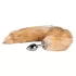 Easytoys Fox NO1 - metalni analni čep sa repom lisice (srebrno-crveni)