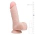 Easytoys - Dildo sa testisima i vakum bazom (17,5 cm) - prirodna boja
