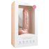 Easytoys - dildo sa vakumskom bazom, sa testisima (22.5 cm) - prirodna boja