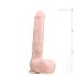 Easytoys - Veliki dildo sa testisima i vakuum bazom (29,5 cm) - prirodne boje